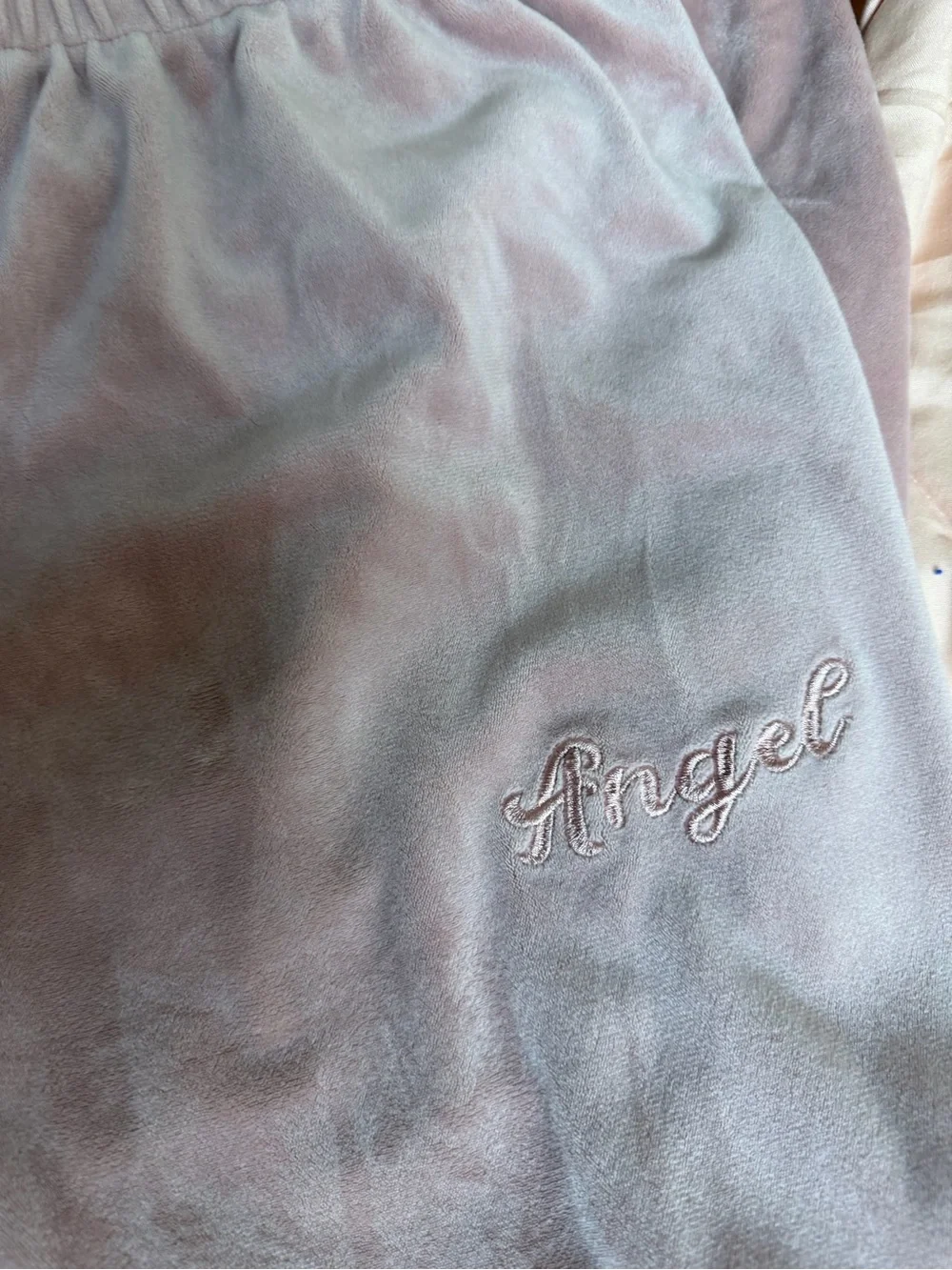 Angel Embroidered Light Lavender Kids Pajama Pants